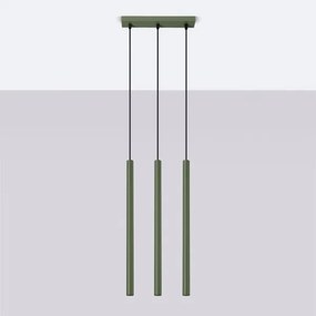 Sollux SL.1520 - Lampadario a sospensione con filo PASTELO 3xG9/8W/230V verde