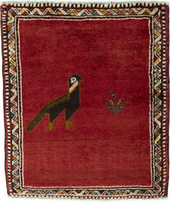 Gabbeh Tappeto persiano 70x60 Rosso (Iran) Annodato A Mano