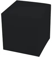 Pouf Poggiapiedi 42x42x44 cm in Similpelle Avalli Cubo Nero