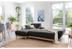 Divano letto grigio scuro ad angolo variabile Dazzling Daisy - Miuform