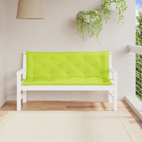 Cuscini Per Panca 2 Pz Verde Intenso 150x50x7 Cm Tessuto Oxford /