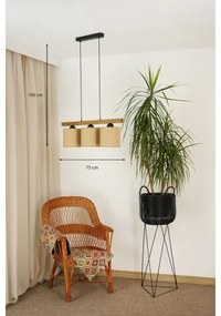 Brilagi - Lampadario a sospensione con filo FOREST 3xE27/15W/230V pino/marrone/nero