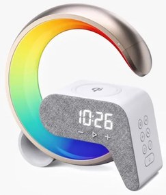 Immax 08986L-LED RGB Lampada dimmerabile con sveglia e Qi di ricarica 30W/230V oro