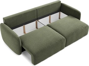 Divano verde allungabile/con contenitore 238 cm Kalena – Makamii