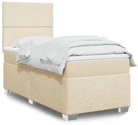 Giroletto A Molle Con Materasso Crema 100x200 Cm İn Tessuto /