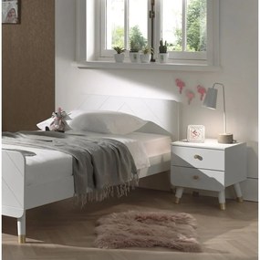 Comodino bianco per bambini in legno di pino Billy - Vipack