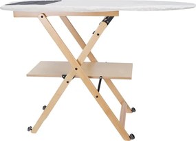 Asse da stiro in legno di faggio richiudibile con ruote - REVI Naturale