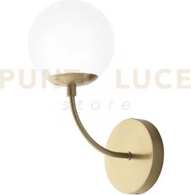 Applique a parete themys oro 1 luce attacco e14 12x19,5x29,9cm in v...