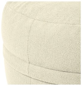 Pouf a sacco per bambini color crema con rivestimento in bouclé Roll 80 – SLOWDOWN