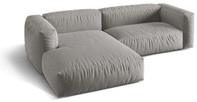 Divano angolare modulare grigio chiaro (angolo sinistro) Martina - Micadoni Home