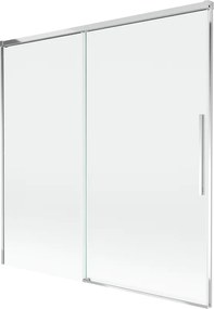 Mexen Rox paratia vasca da bagno 2-ante scorrevole 160 x 150 cm, trasparente, cromo - 8C9-160-001-01-00