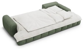 Divano angolare verde allungabile/con contenitore (con penisola a destra/con chaise lounge) Linz – Cosmopolitan Design