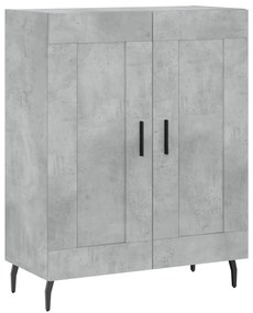 Credenza grigio cemento 69,5x34x90 cm in legno multistrato