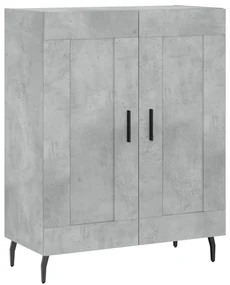 Credenza grigio cemento 69,5x34x90 cm in legno multistrato