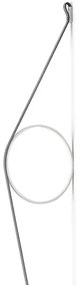 Flos Wirering Lampada da parete H.208 cm a luce indiretta con dimmer e cavo Grigio/Anello Bianco