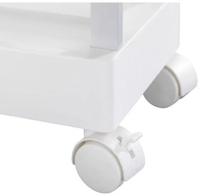 Scaffale mobile in plastica bianca 45x80 cm Mino - Wenko