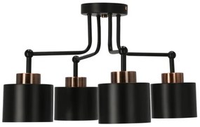 Lampadario a plafone OLENA 4xE27/60W/230V nero