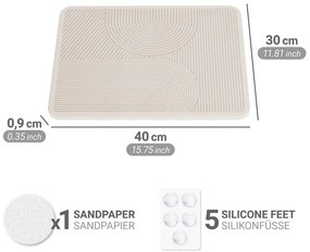 Tappetino scolapiatti beige in diatomite 40x30 cm Damon – Wenko