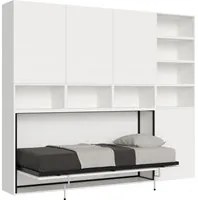 Letto Kando singolo Bianco Frassino composizione E con materasso