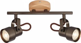 Brilo - Faretto LED TAHUN 2xGU10/5W/230V marrone