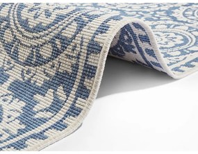 Tappeto da esterno blu e crema , 80 x 350 cm Jardin - NORTHRUGS