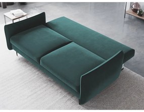 Divano letto verde petrolio con contenitore Vermont - Cosmopolitan Design