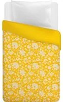 Trapuntino singolo fiori giallo double face