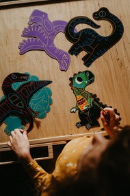 Scratch art - Sagome di dinosauri