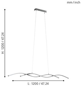 Eglo 96104 - Lampadario LED LASANA 2 2xLED/14W/230V