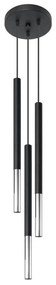 Sollux SL.0887 - Lampadario a sospensione con filo MOSAIC 3xG9/12W/230V nero/cromo