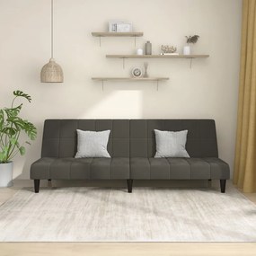 Divano Letto A 2 Posti Grigio Scuro İn Velluto /