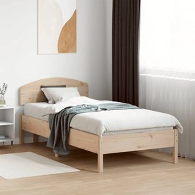 Letto Senza Materasso 90x190 Cm İn Legno Massello Di Pino /