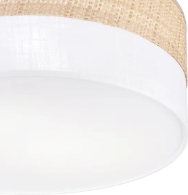 Plafoniera SIRJA DOUBLE BOHO 2xE14/15W/230V Ø 35 cm beige/bianco