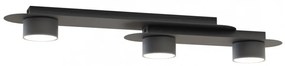 Lampada da soffitto in acciaio STILO 3 nera da interno 3xGX53 Colore del corpo Nero