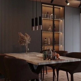 Sollux SL.0947 - Lampadario a sospensione con filo LOOPEZ 2xGU10/10W/230V nero/rame