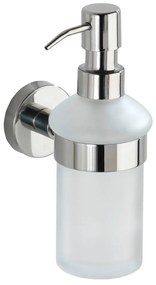 Dispenser di sapone in vetro a parete in argento lucido 200 ml Bosio - Wenko