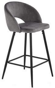 Sgabello 89x49 cm grigio/nero