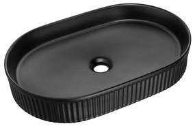COMAD BEYOND 3 BLACK (E-6531) - Lavabo da appoggio BEYOND 56x36 cm nero opaco