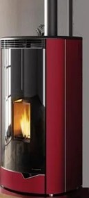 Palazzetti Marianne 9 Stufa ermetica A Pellet Ecofire ad Aria con uscita fumi superiore rosso