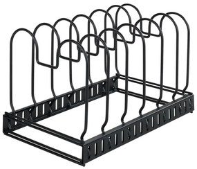 WENKO 53149100 - Porta coperchi e padelle 18x18 cm nero