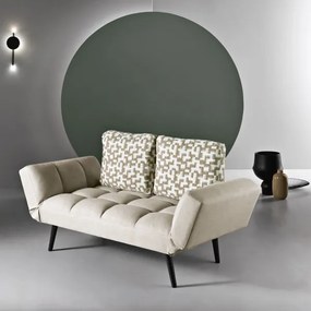 Divano moderno prontoletto 162 cm GLOVE in tessuto BEIGE