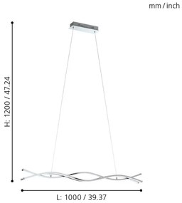 Eglo 96102 - Lampadario LED LASANA 2 3xLED/13W/230V