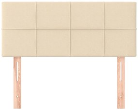 Testiera crema 80x5x78/88 cm in tessuto