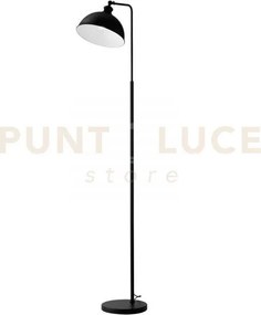 Piantana charleston in metallo nera 1 luce attacco e27 25x40x165cm