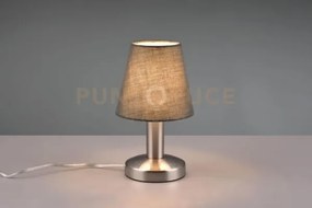 Mats ii lampada acciaio paralume grigio h.24cm 1 luce attacco e14