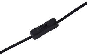 Lampada da Tavolo Retrò Nera con Vetro Bronzo - Bizle