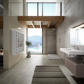 Mobile bagno sospeso con lavabo L 100 x H 34 x P 45 cm tortora per vasca centrale Element