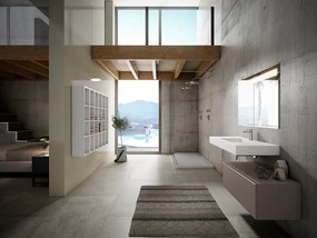 Mobile sottolavabo e lavabo Element per vasca centrale tortora L 100 x H 34 x P 45 cm