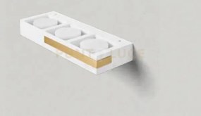 Velia applique a parete 3 luci attacco gx53 ottone 35,2cm h.5cm in ...