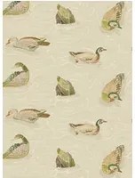 Mulberry Home Carta da parati Duck Pond - Emerald/ Stone
